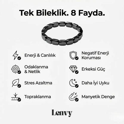 Hematit - Maskülen Erkek Bilekliği